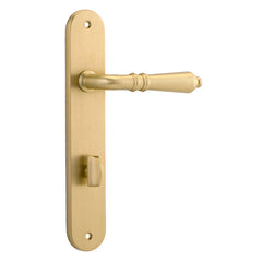 Sarlat Lever - Oval Backplate Brushed Gold PVD / Solid Brass