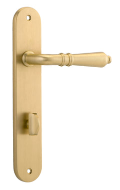 Sarlat Lever - Oval Backplate Brushed Gold PVD / Solid Brass