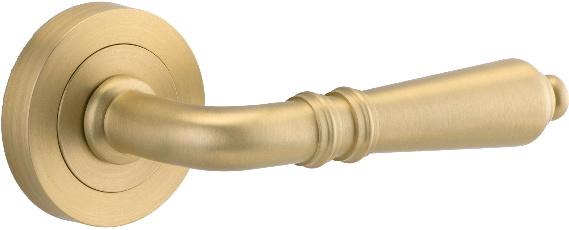 Sarlat Lever - Round Rose Brushed Gold PVD / Solid Brass