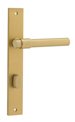 Helsinki Lever - Rectangular Backplate Brushed Gold PVD / Solid Brass