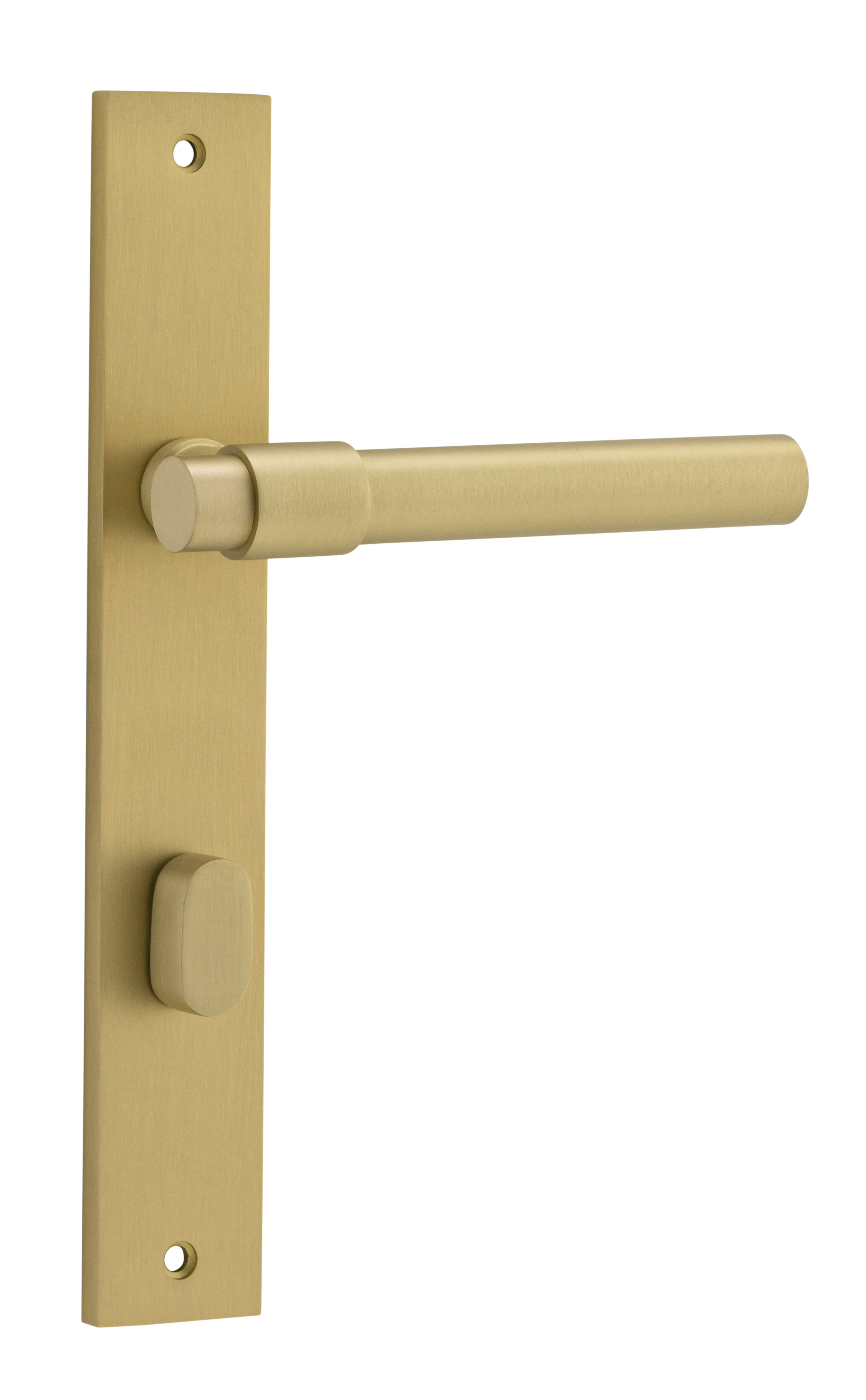 Helsinki Lever - Rectangular Backplate Brushed Gold PVD / Solid Brass