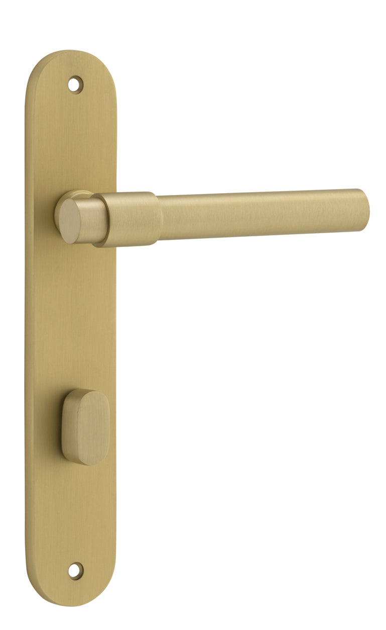 Helsinki Lever - Oval Backplate Brushed Gold PVD / Solid Brass