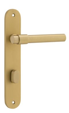 Helsinki Lever - Oval Backplate Brushed Gold PVD / Solid Brass