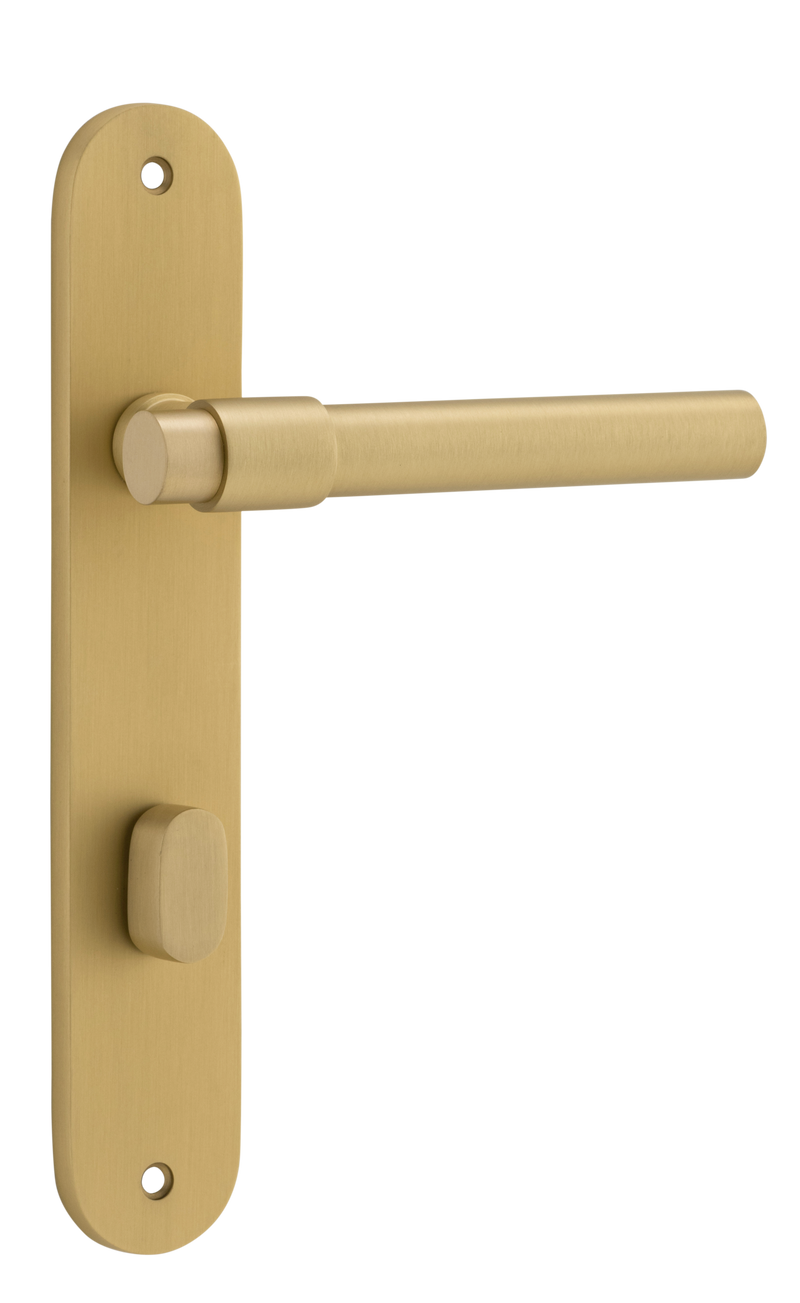 Helsinki Lever - Oval Backplate Brushed Gold PVD / Solid Brass