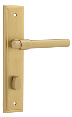 Helsinki Lever - Stepped Backplate Brushed Gold PVD / Solid Brass