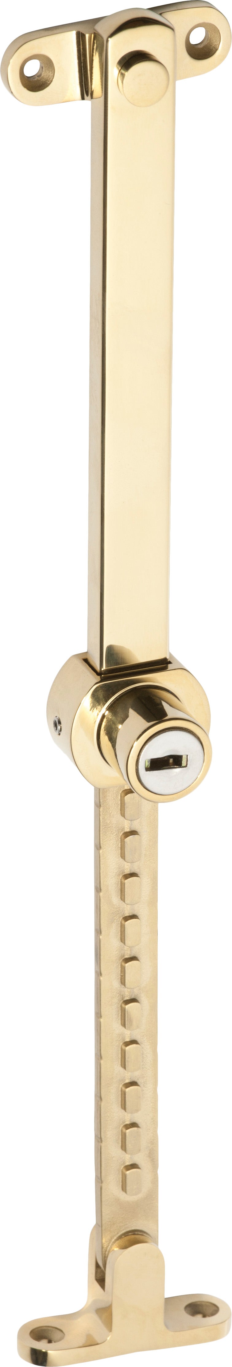Locking Telescopic Casement Stay - Stainless Steel  L200-295mm Anti-tarnish Brass