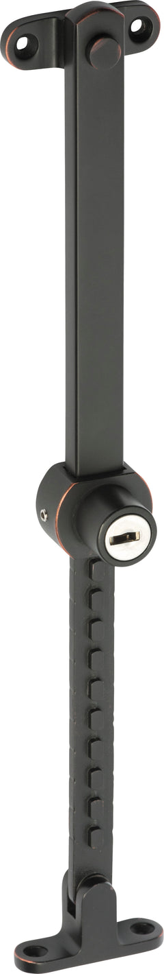 Locking Telescopic Casement Stay - Stainless Steel  L200-295mm Antique Copper