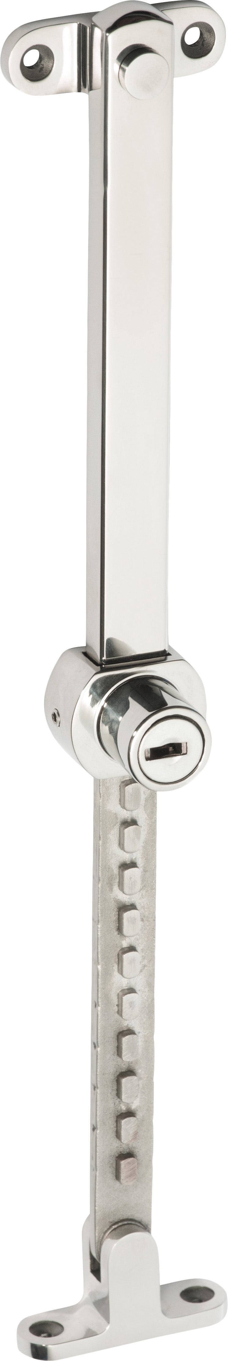 Locking Telescopic Casement Stay - Stainless Steel  L200-295mm Polished Stainless Steel
