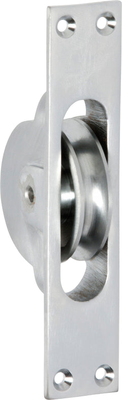 Sash Window Pulley Satin Chrome