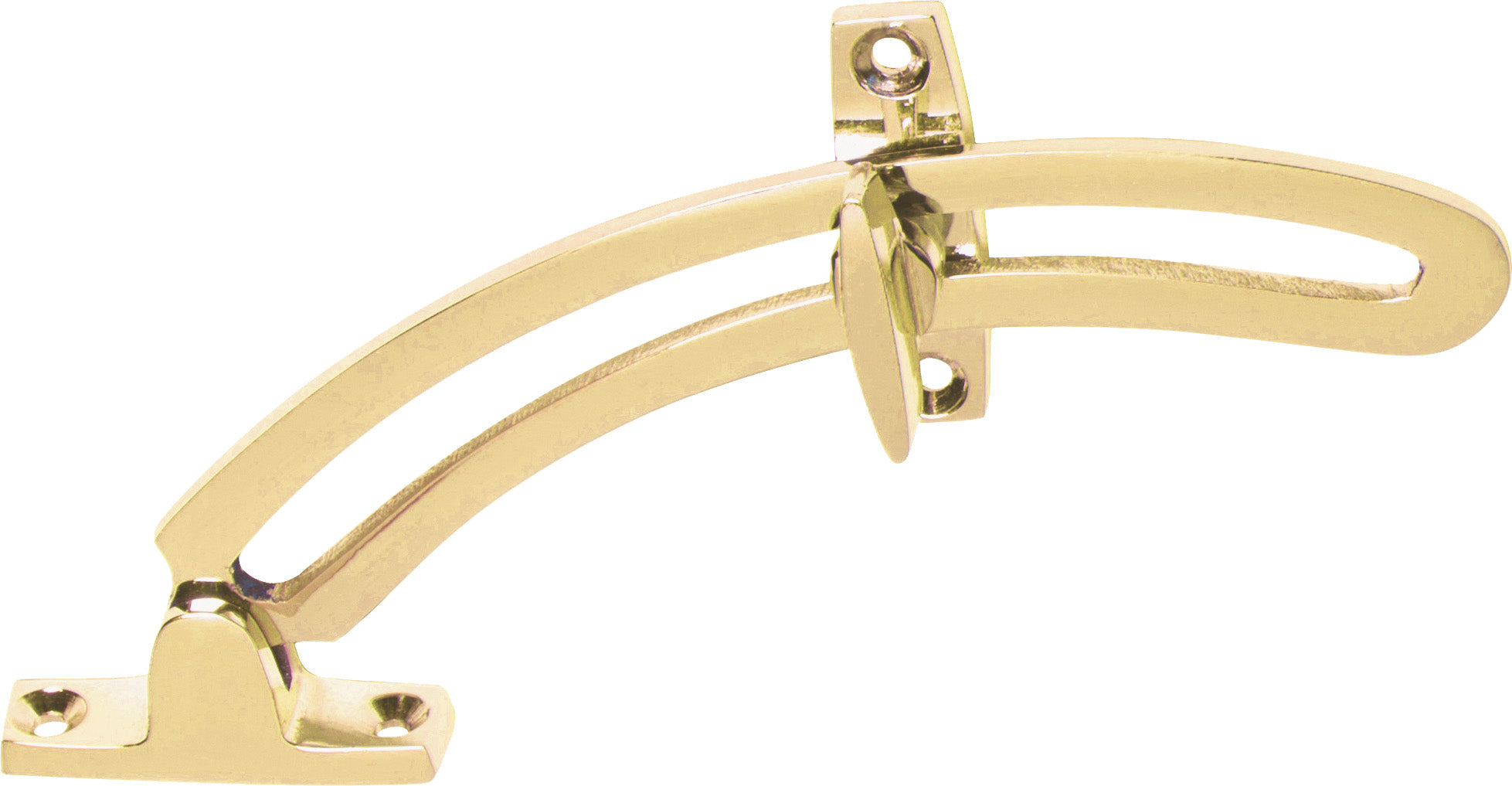 Classic Quadrant Stay Polished Brass / L150mm