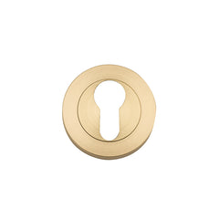 Euro Escutcheons -  Round Brushed Gold PVD / Solid Brass
