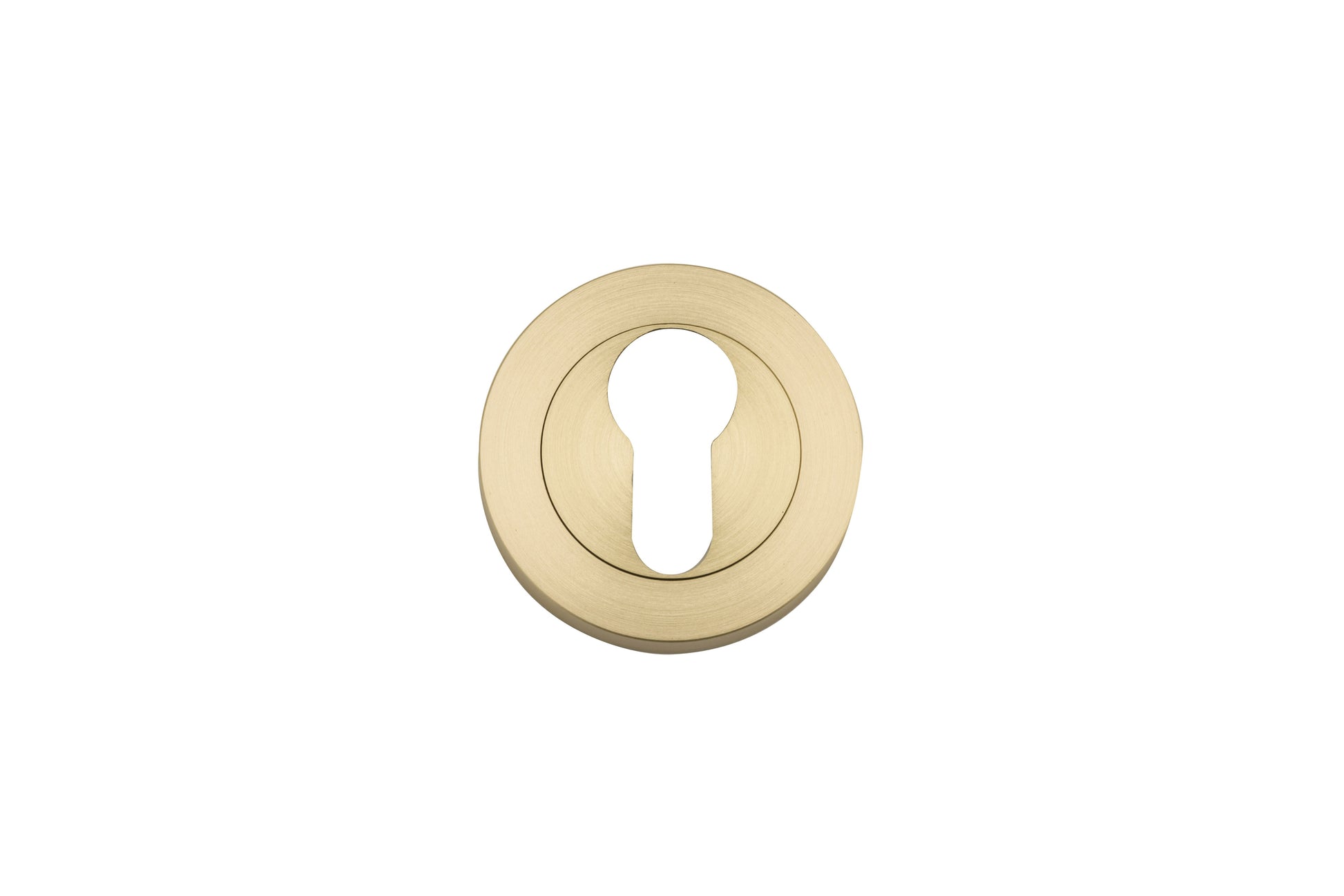 Euro Escutcheons -  Round Brushed Gold PVD / Solid Brass