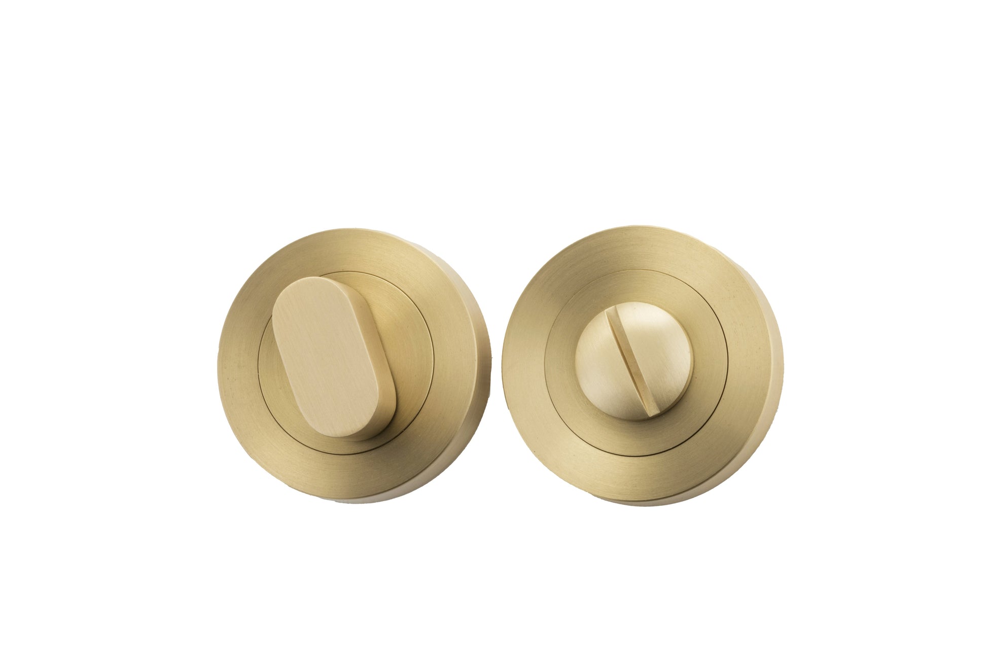 Privacy Turn - Round Brushed Gold PVD / Solid Brass