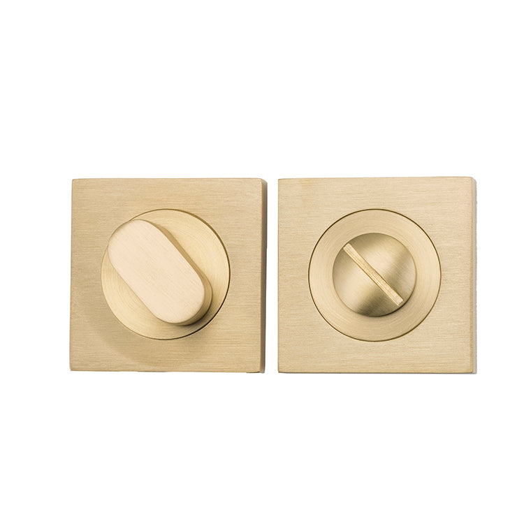Privacy Turn - Square Brushed Gold PVD / Solid Brass