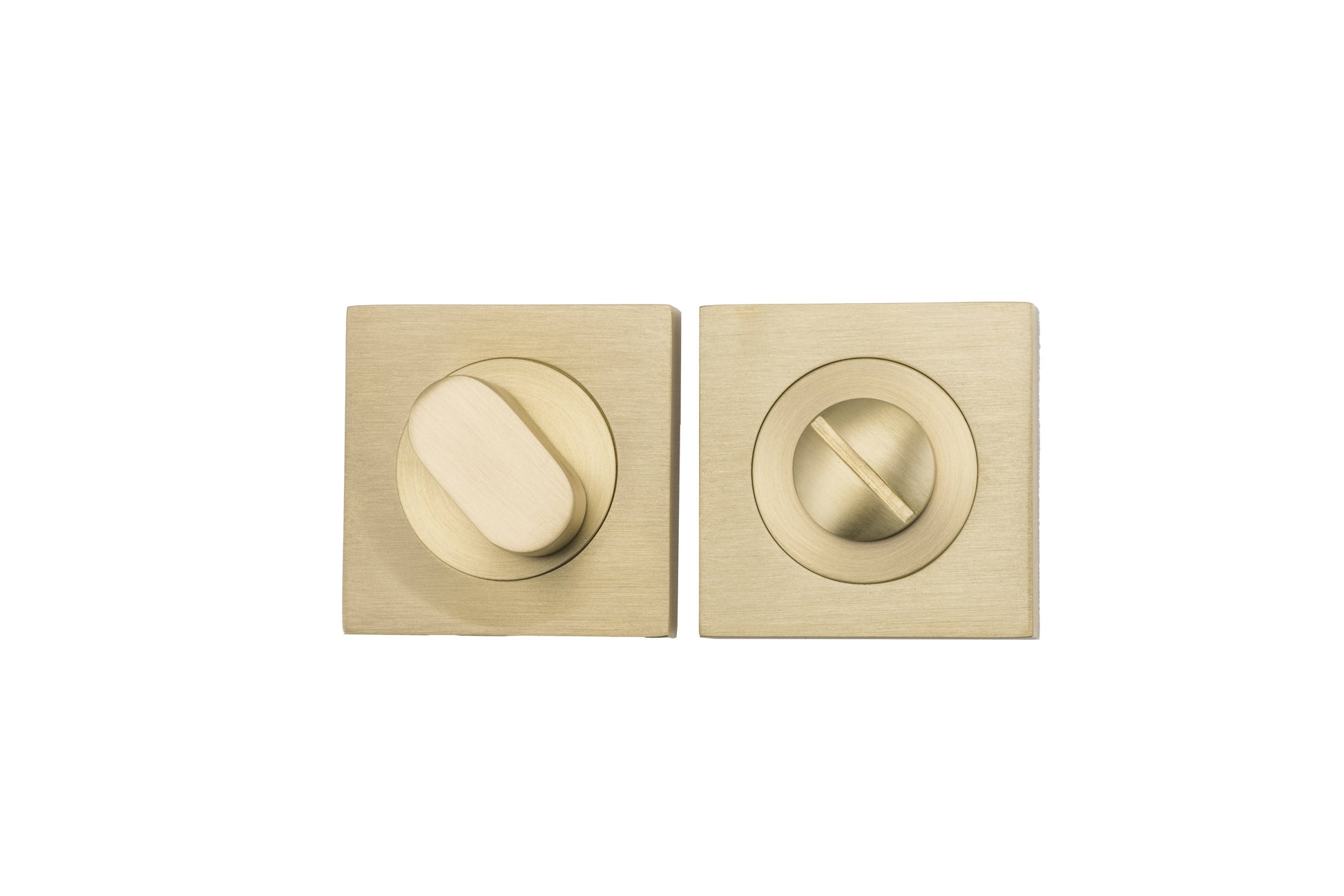 Privacy Turn - Square Brushed Gold PVD / Solid Brass