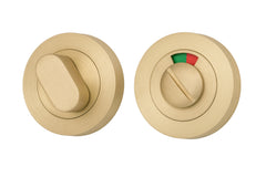 Privacy Turn with Indicator - Round Brushed Gold PVD / Solid Brass