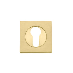 Euro Escutcheons -  Square Brushed Gold PVD / Solid Brass
