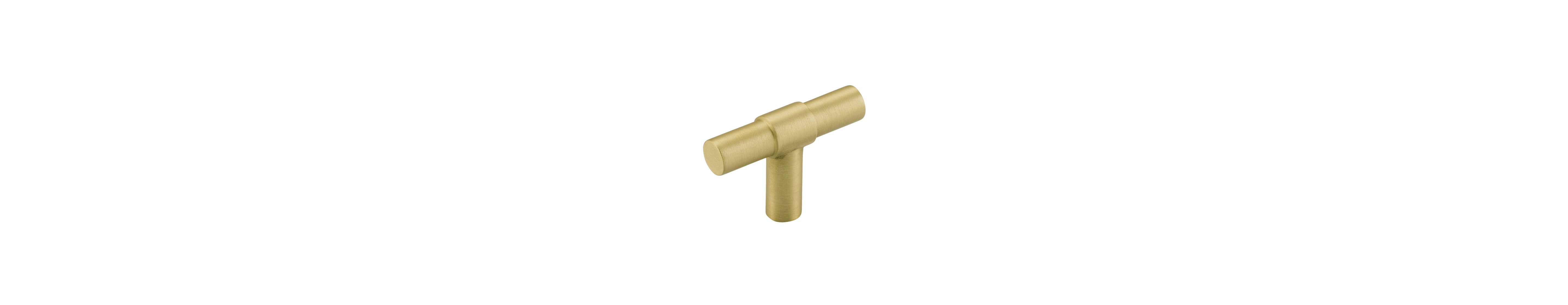 Helsinki T Cabinet Pull Brushed Gold PVD / Solid Brass