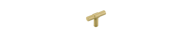 Helsinki T Cabinet Pull Brushed Gold PVD / Solid Brass