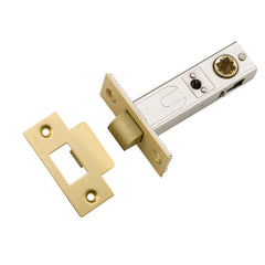 Hard Sprung Split Cam Tube Latch - 60mm Backset Brushed Gold PVD / Solid Brass