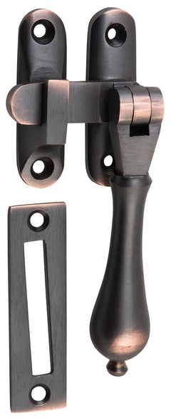 Long Throw Teardrop Casement Fastener Antique Copper