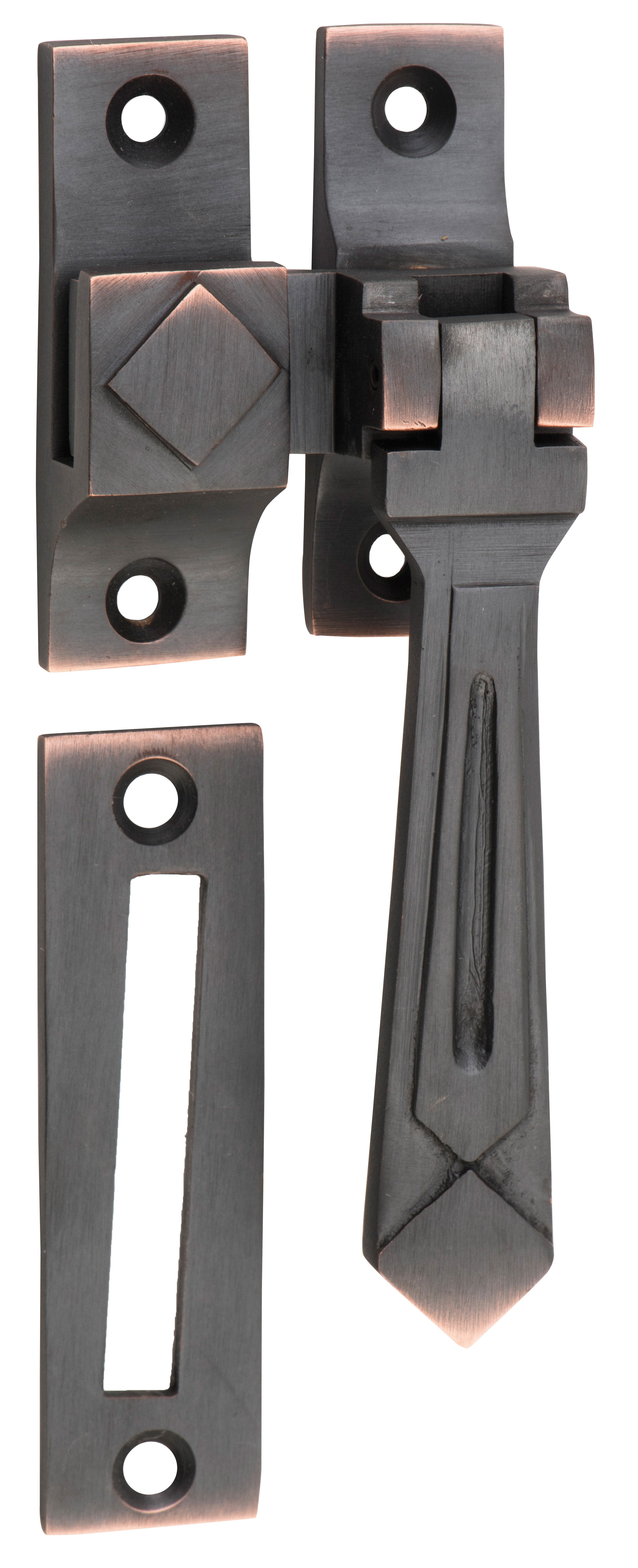 Deco Casement Fastener Antique Copper