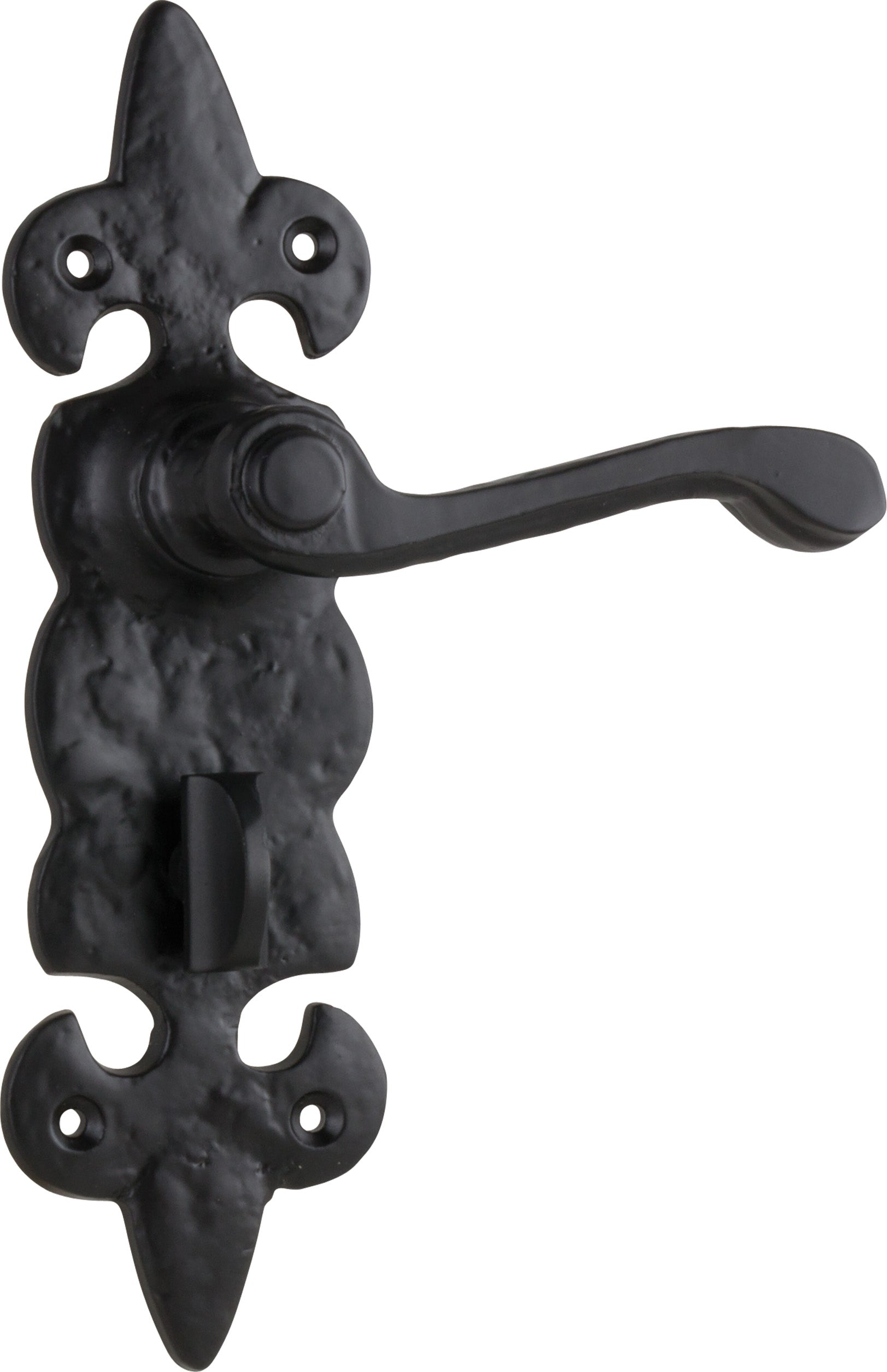 Stratford Lever - Long Backplate Matt Black / Privacy | Privacy