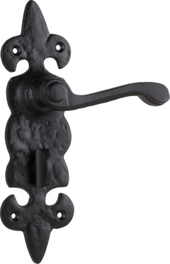 Stratford Lever - Long Backplate Matt Black / Privacy | Privacy
