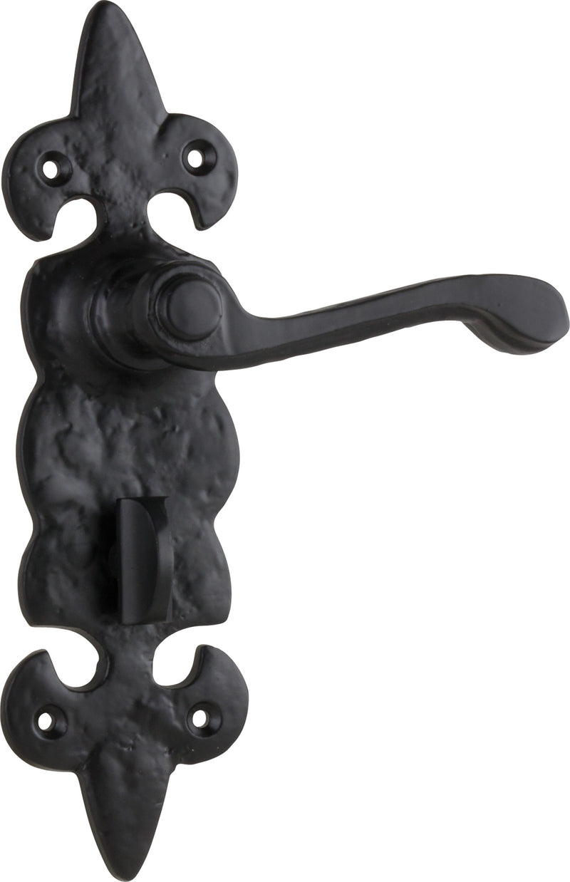 Stratford Lever - Long Backplate Matt Black / Privacy | Privacy