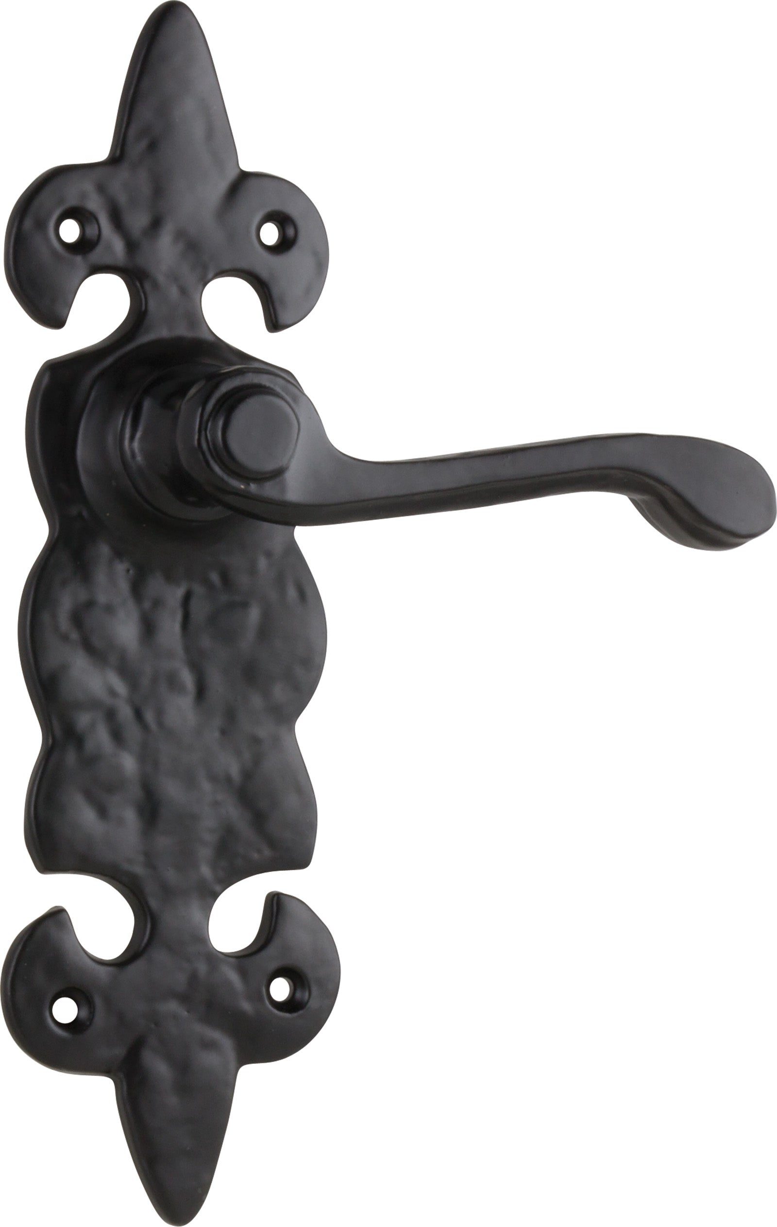 Stratford Lever - Long Backplate Matt Black / Latch | Passage