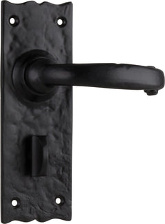 Gloucester Lever - Long Backplate Matt Black / Privacy | Privacy