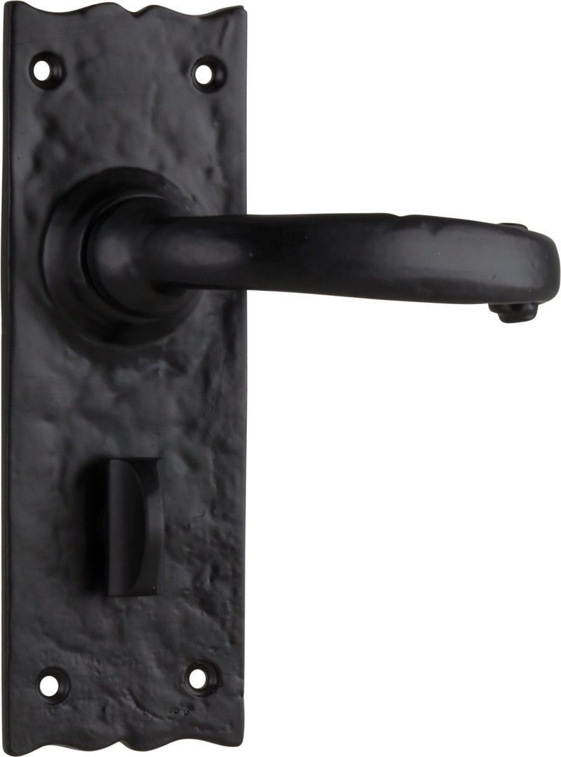 Gloucester Lever - Long Backplate Matt Black / Privacy | Privacy