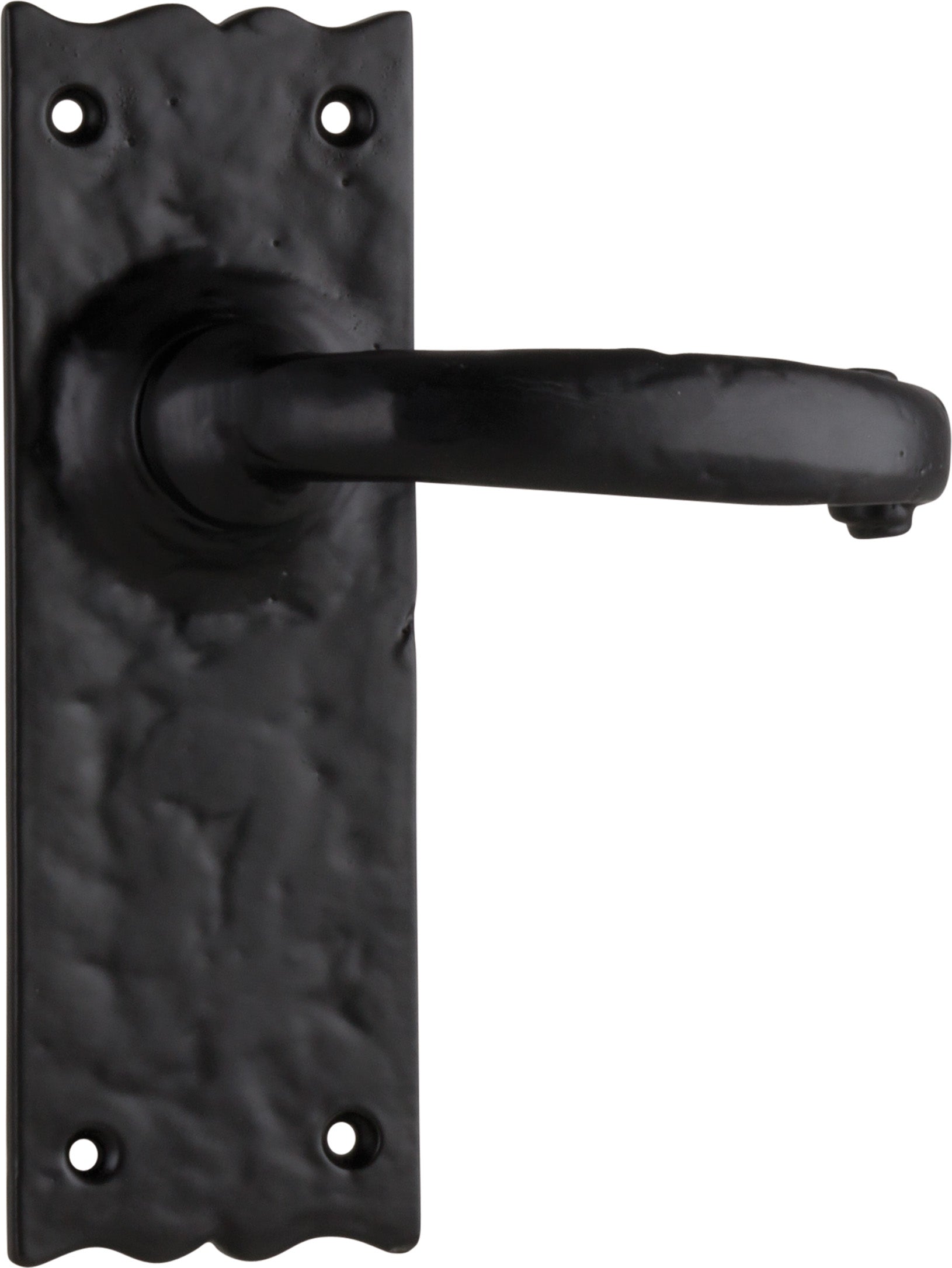 Gloucester Lever - Long Backplate Matt Black / Latch | Passage