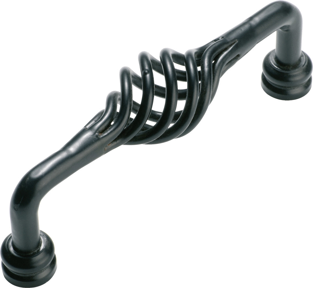 Wire Twist Cabinet D-Pull Handle Matt Black