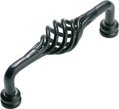 Wire Twist Cabinet D-Pull Handle Matt Black