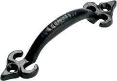 Fleur - de - lis Cabinet Pull Handle Matt Black