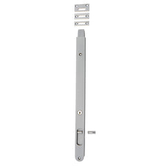 Locking Flush Bolt - 400mm Satin Chrome / Solid Brass