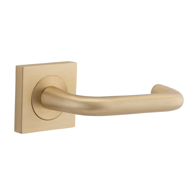 Oslo Lever - Square Rose Satin Brass / Solid Brass