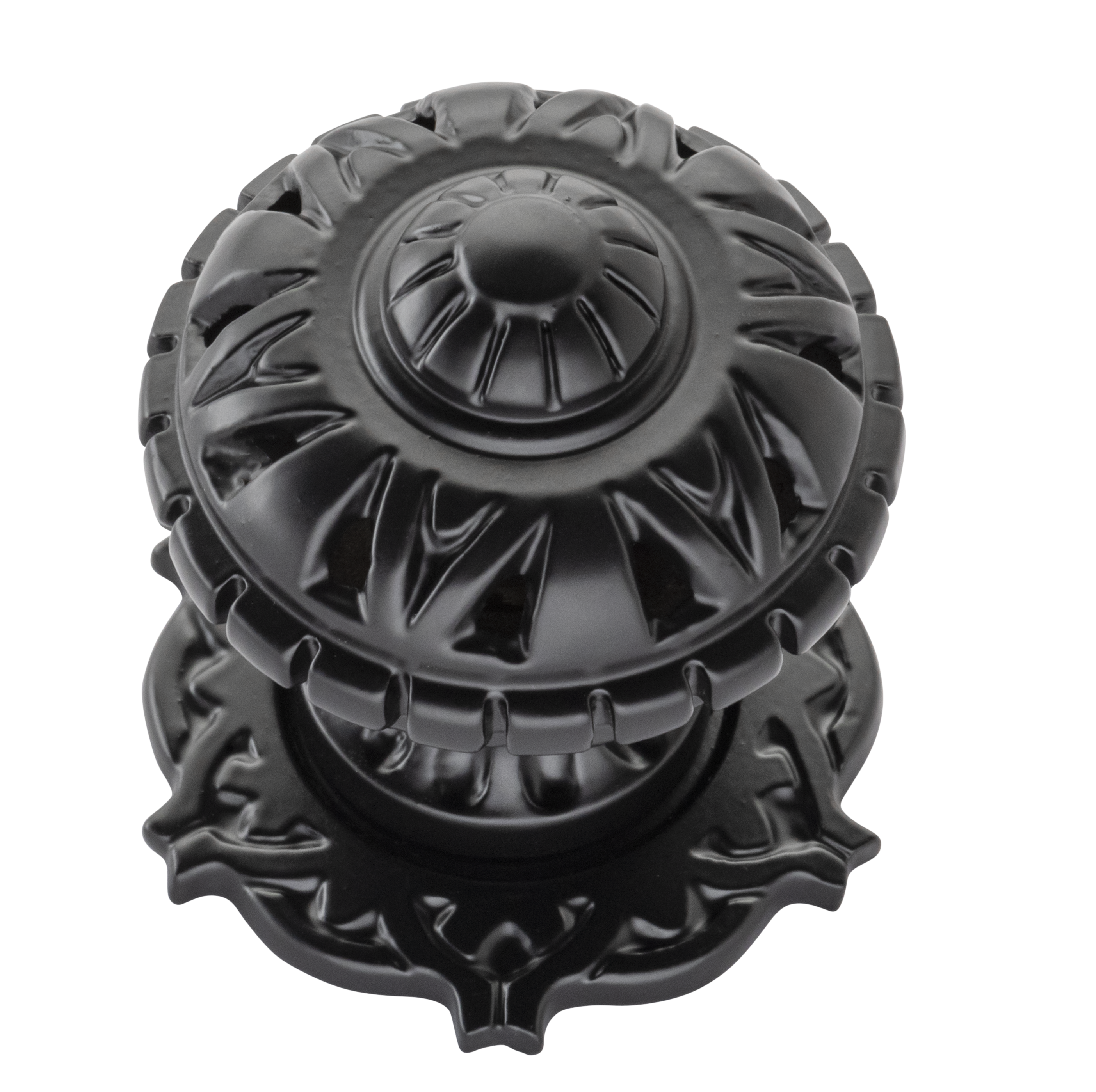 Filigree Centre Door Knob Matt Black