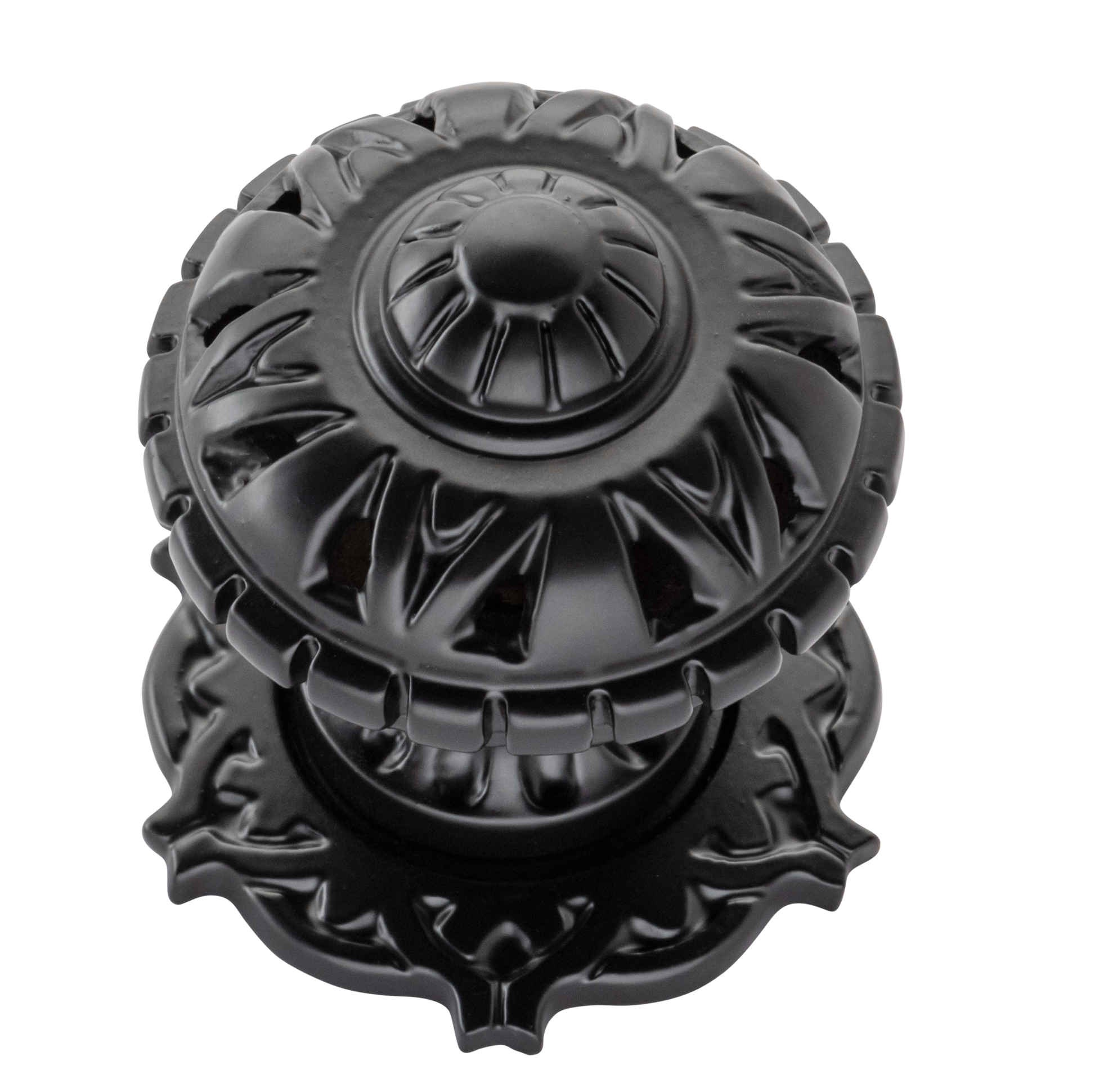 Filigree Centre Door Knob Matt Black