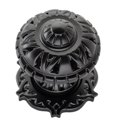 Filigree Centre Door Knob Matt Black