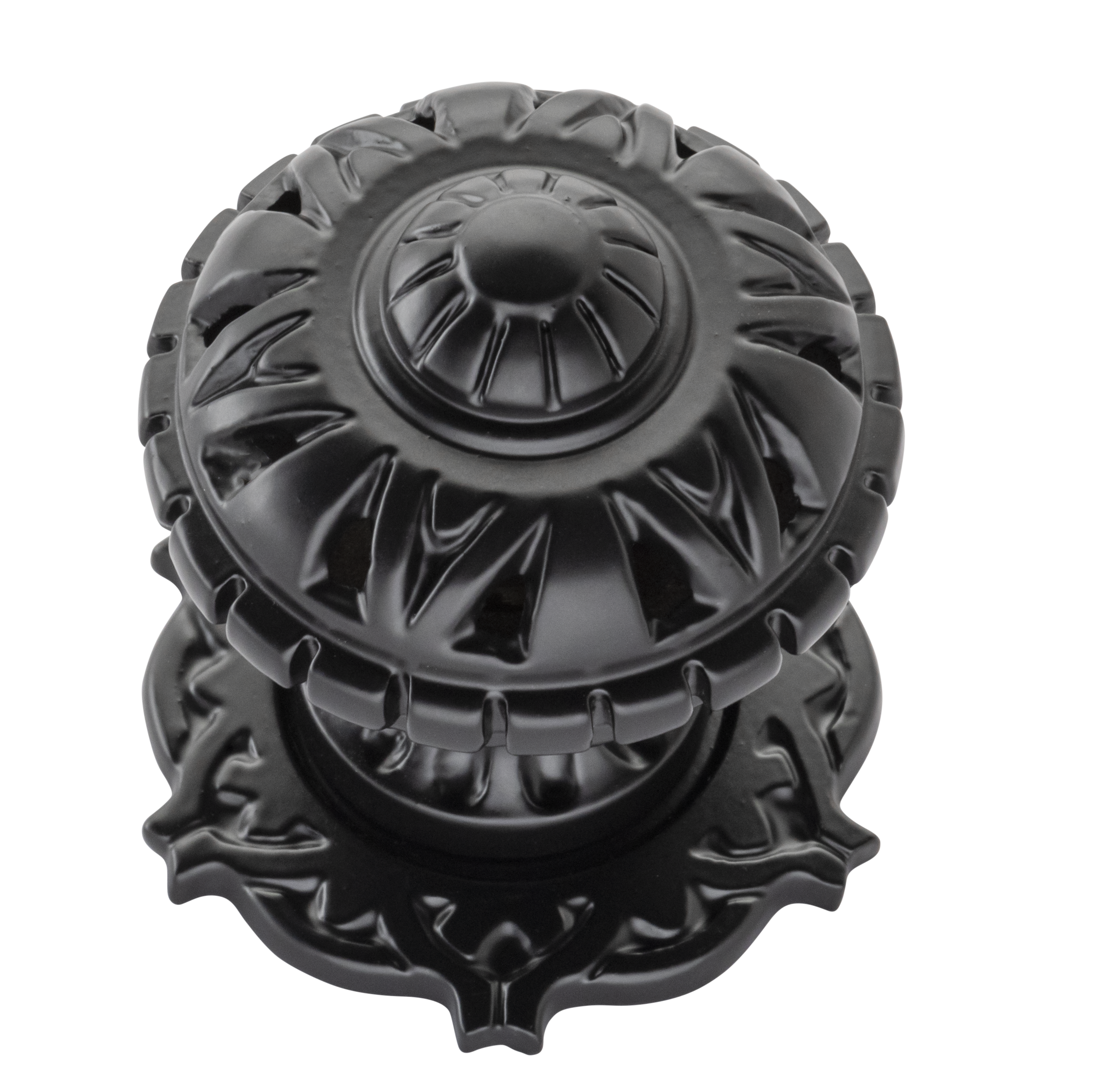 Filigree Centre Door Knob Matt Black