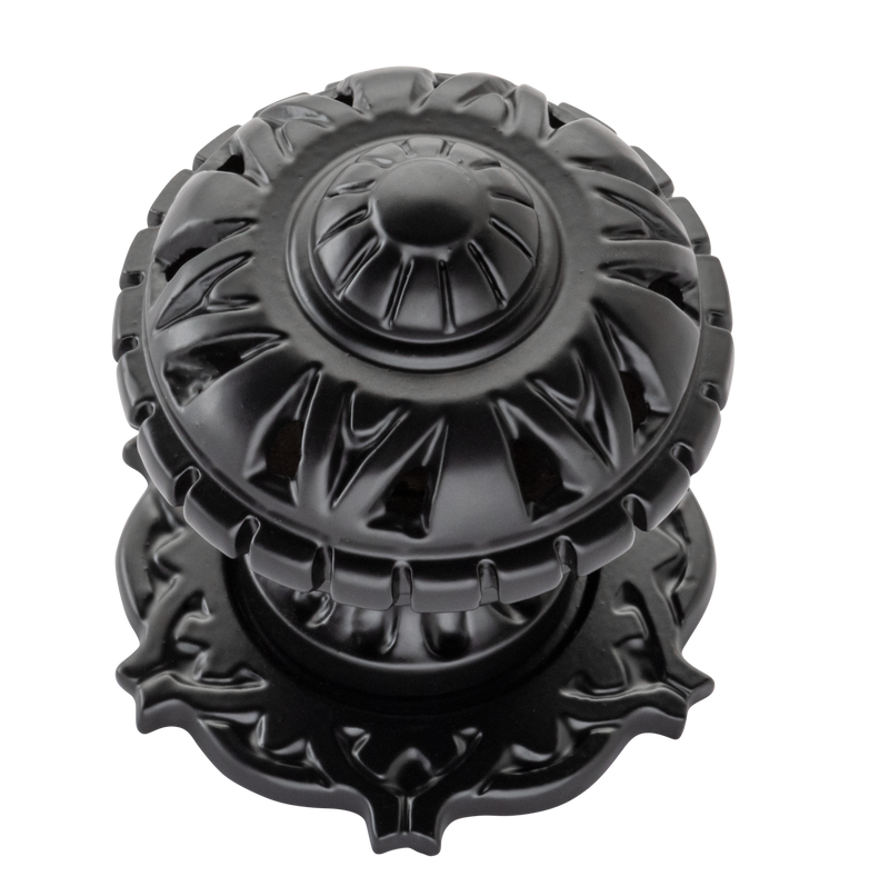 Filigree Centre Door Knob Matt Black