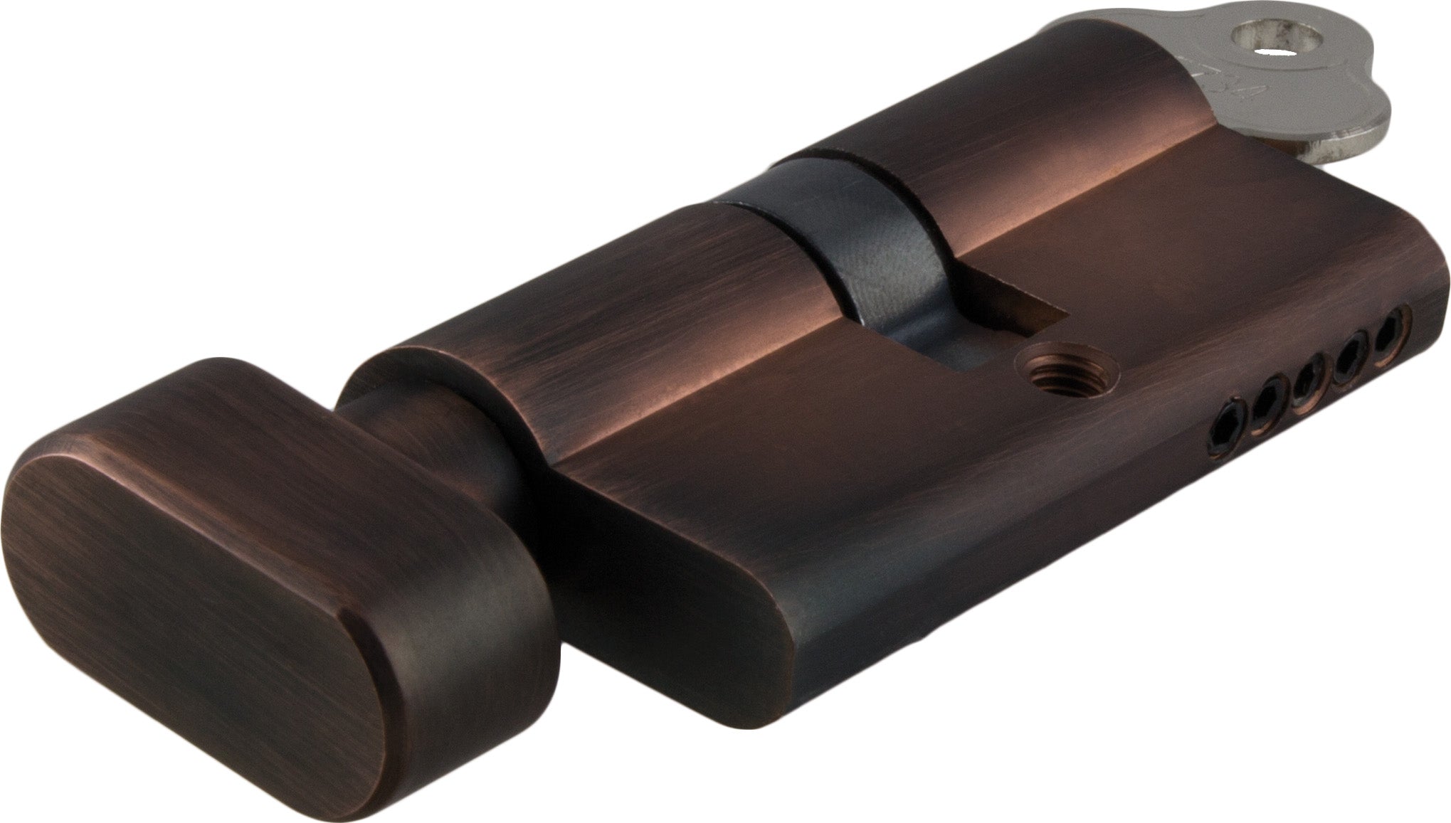 Key/Thumb Euro Cylinder Antique Copper / 5 Pin L60mm