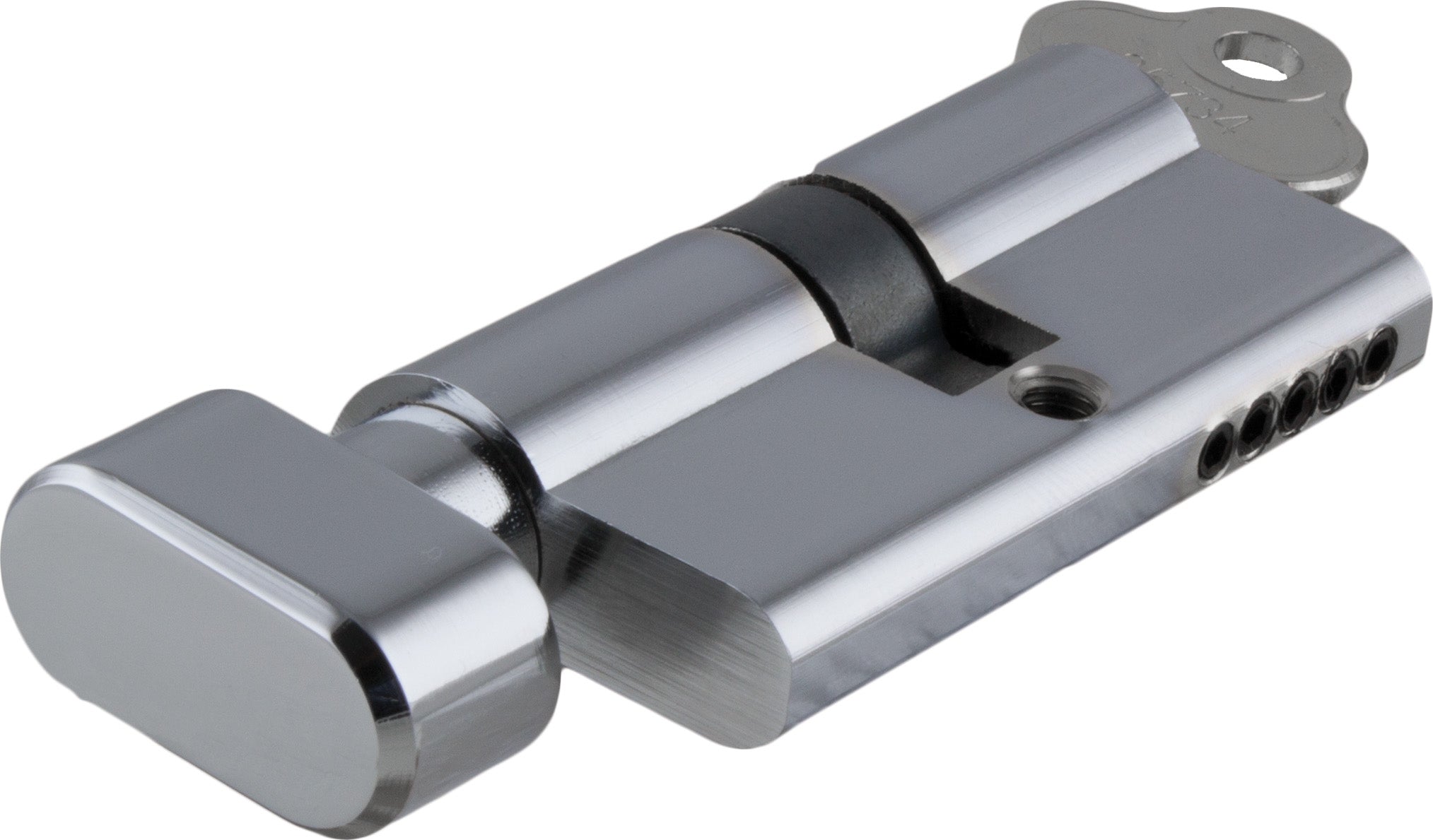 Key/Thumb Euro Cylinder Chrome Plated / 5 Pin L60mm