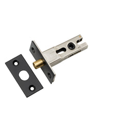 Privacy Bolt - Round - 45mm Backset Matt Black / Steel & Sheet Brass