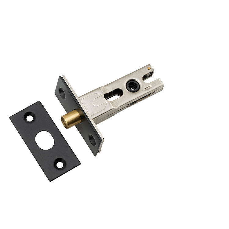 Privacy Bolt - Round - 45mm Backset Matt Black / Steel & Sheet Brass