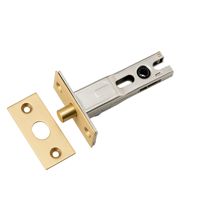 Privacy Bolt - Round - 60mm Backset Satin Brass / Steel & Sheet Brass