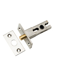 Privacy Bolt - Round - 45mm Backset Polished Nickel / Steel & Sheet Brass
