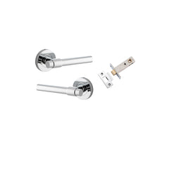 Helsinki Lever - Round Rose (Inbuilt Privacy) Chrome Plated / Solid Brass